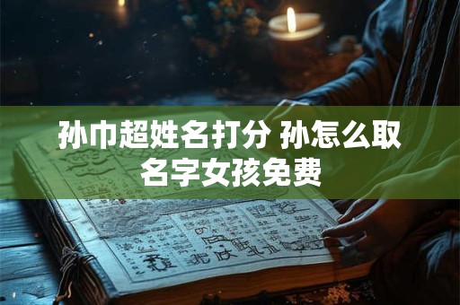 孙巾超姓名打分 孙怎么取名字女孩免费
