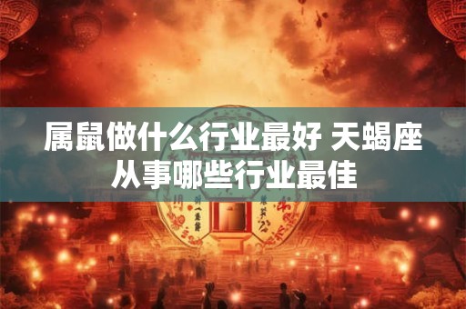 属鼠做什么行业最好 天蝎座从事哪些行业最佳