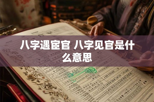 八字遇宦官 八字见官是什么意思