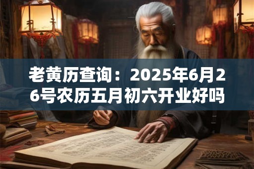 老黄历查询：2025年6月26号农历五月初六开业好吗