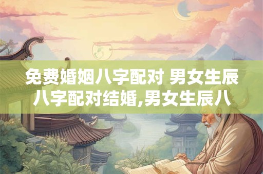 免费婚姻八字配对 男女生辰八字配对结婚,男女生辰八字算命婚姻配对