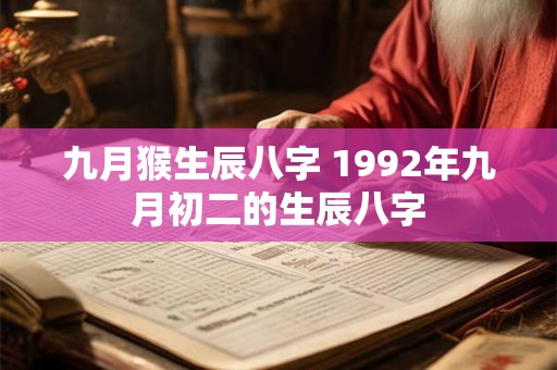 九月猴生辰八字 1992年九月初二的生辰八字