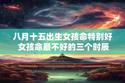 八月十五出生女孩命特别好 女孩命最不好的三个时辰