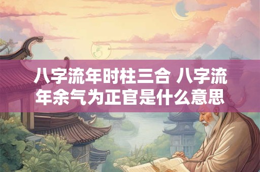 八字流年时柱三合 八字流年余气为正官是什么意思