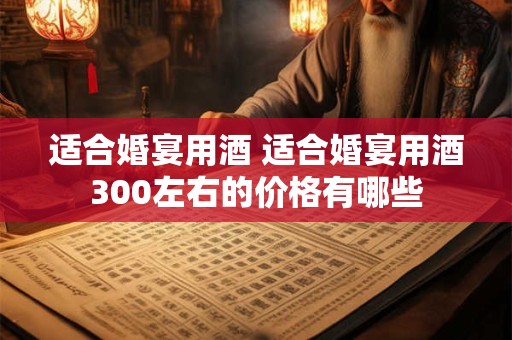 适合婚宴用酒 适合婚宴用酒300左右的价格有哪些