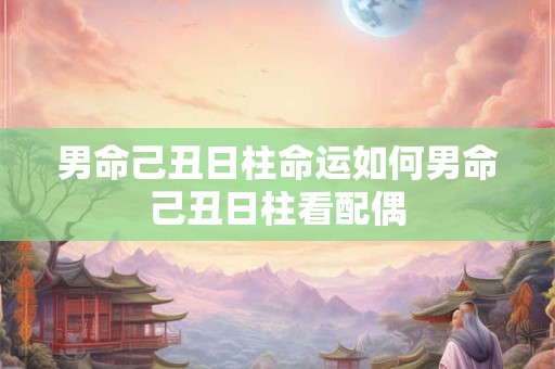 男命己丑日柱命运如何男命己丑日柱看配偶