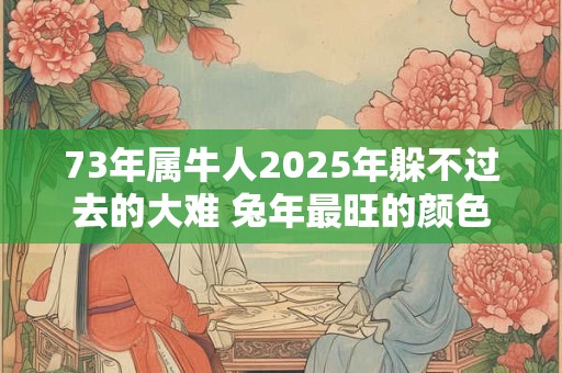 73年属牛人2025年躲不过去的大难 兔年最旺的颜色是什么