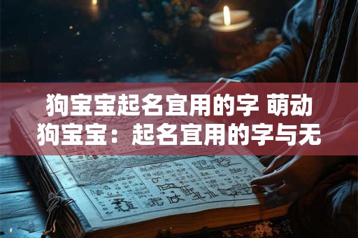狗宝宝起名宜用的字 萌动狗宝宝：起名宜用的字与无尽的爱