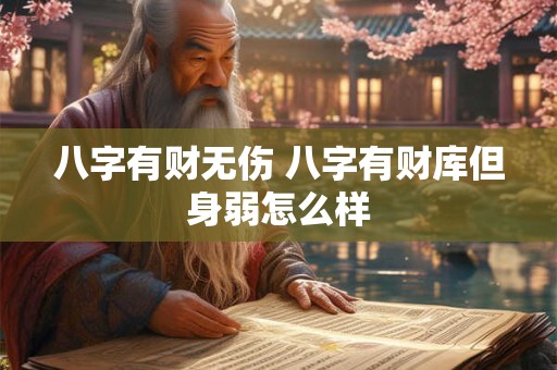 八字有财无伤 八字有财库但身弱怎么样