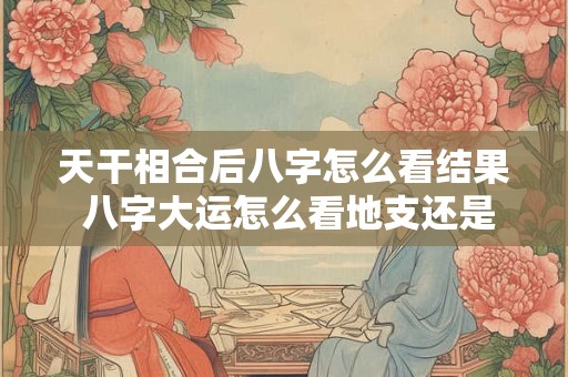 天干相合后八字怎么看结果 八字大运怎么看地支还是天干