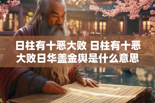 日柱有十恶大败 日柱有十恶大败日华盖金舆是什么意思