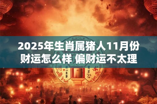 2025年生肖属猪人11月份财运怎么样 偏财运不太理想