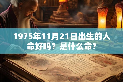 1975年11月21日出生的人命好吗？是什么命？