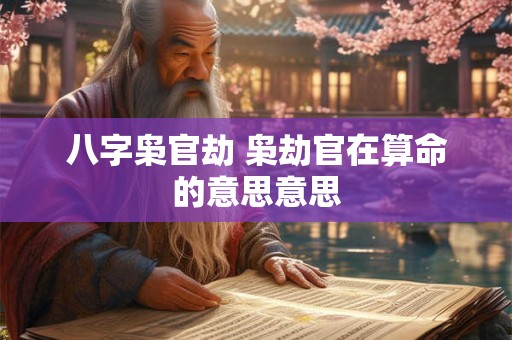 八字枭官劫 枭劫官在算命的意思意思