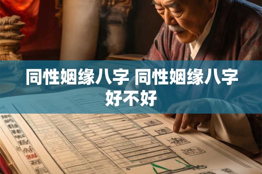 同性姻缘八字 同性姻缘八字好不好