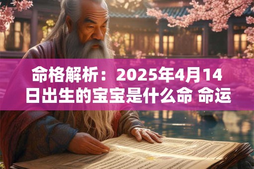命格解析：2025年4月14日出生的宝宝是什么命 命运好吗
