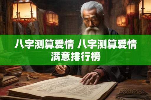 八字测算爱情 八字测算爱情满意排行榜