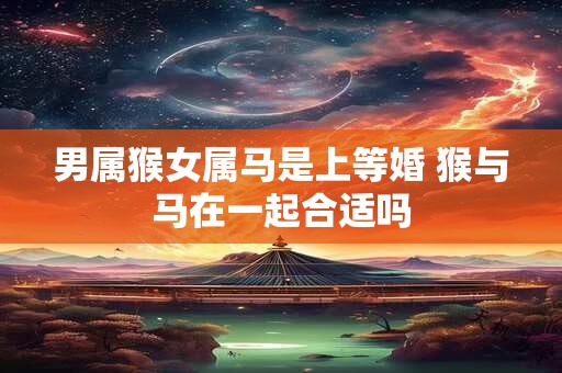 男属猴女属马是上等婚 猴与马在一起合适吗