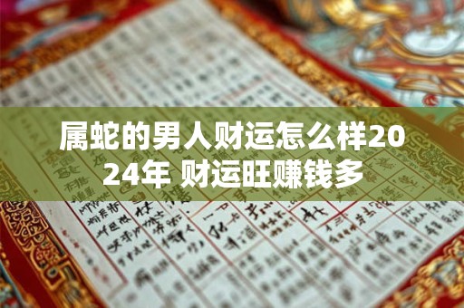 属蛇的男人财运怎么样2024年 财运旺赚钱多