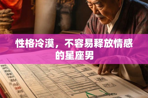 性格冷漠，不容易释放情感的星座男