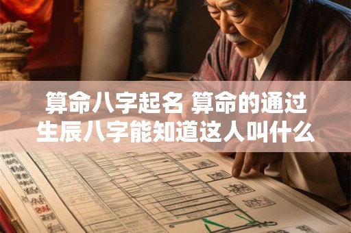 算命八字起名 算命的通过生辰八字能知道这人叫什么名字