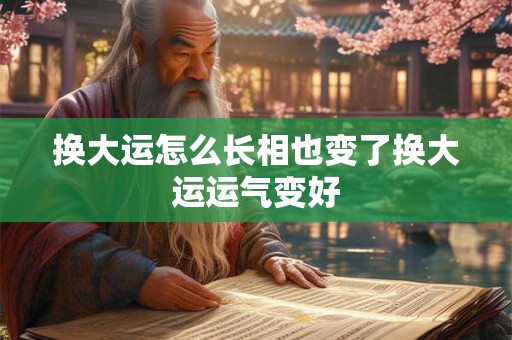 换大运怎么长相也变了换大运运气变好