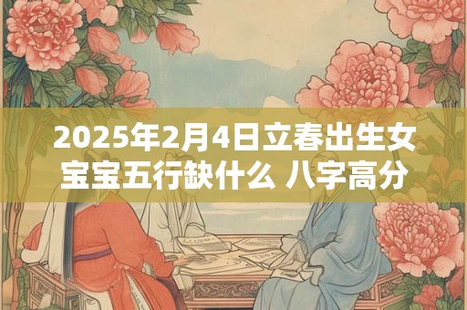 2025年2月4日立春出生女宝宝五行缺什么 八字高分起名字