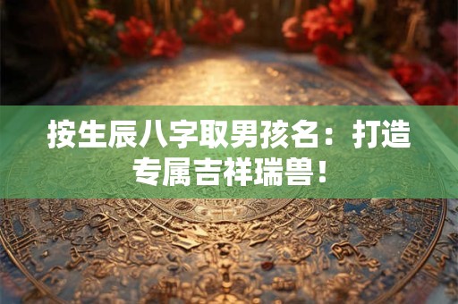按生辰八字取男孩名:打造专属吉祥瑞兽! 按生辰八字取男孩名:打造专属吉祥瑞兽!