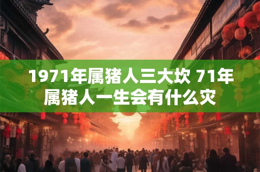 1971年属猪人三大坎 71年属猪人一生会有什么灾