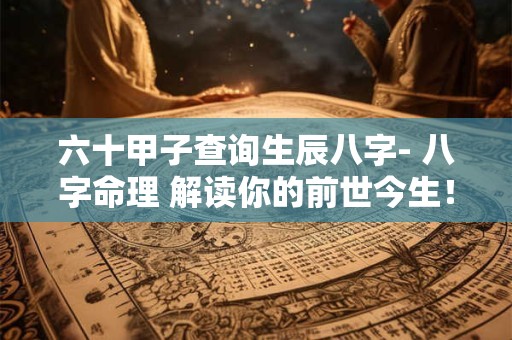 六十甲子查询生辰八字- 八字命理 解读你的前世今生! 六十甲子查询生辰八字- 八字命理 解读你的前世今生!