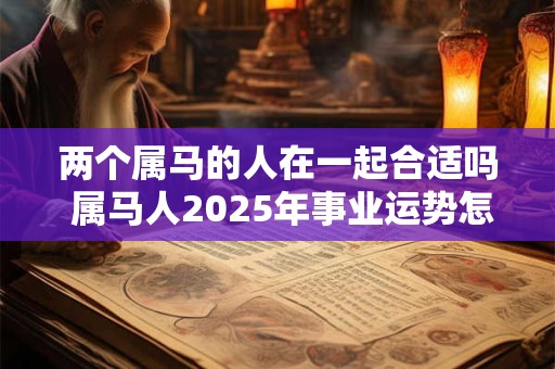 两个属马的人在一起合适吗 属马人2025年事业运势怎么样