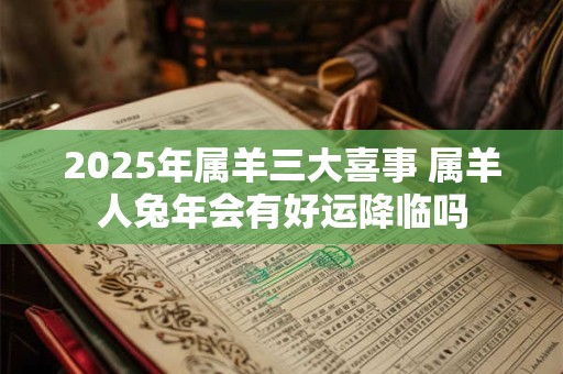2025年属羊三大喜事 属羊人兔年会有好运降临吗