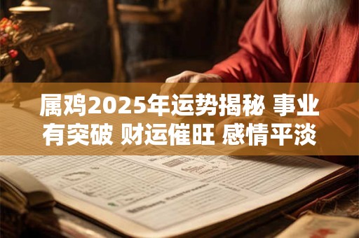 属鸡2025年运势揭秘 事业有突破 财运催旺 感情平淡有望升温