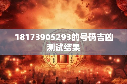 18173905293的号码吉凶测试结果