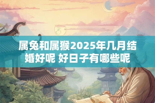 属兔和属猴2025年几月结婚好呢 好日子有哪些呢