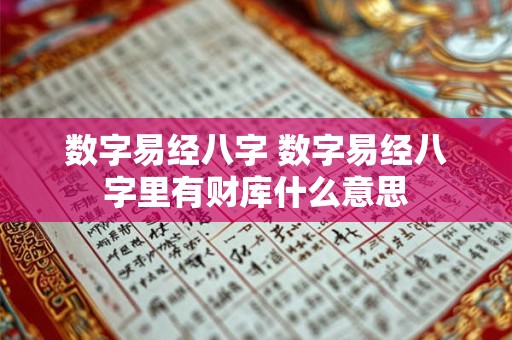 数字易经八字 数字易经八字里有财库什么意思