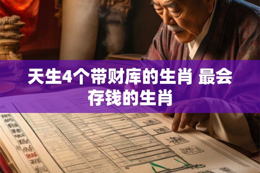 天生4个带财库的生肖 最会存钱的生肖