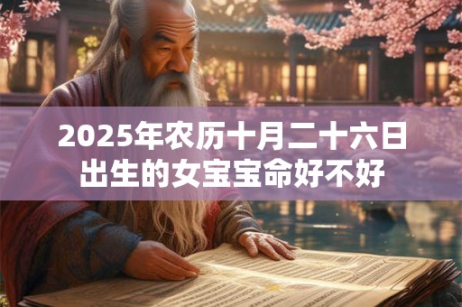2025年农历十月二十六日出生的女宝宝命好不好