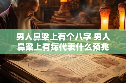 男人鼻梁上有个八字 男人鼻梁上有痣代表什么预兆