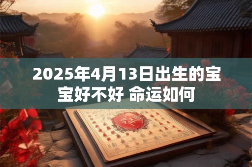 2025年4月13日出生的宝宝好不好 命运如何 2025年4月13日出生的宝宝好不好 命运如何