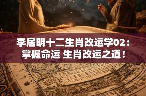 李居明十二生肖改运学02:掌握命运 生肖改运之道! 李居明十二生肖改运学02:掌握命运 生肖改运之道!