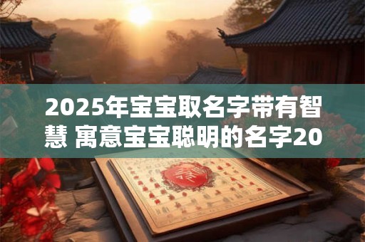 2025年宝宝取名字带有智慧 寓意宝宝聪明的名字2025年款