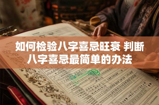如何检验八字喜忌旺衰 判断八字喜忌最简单的办法