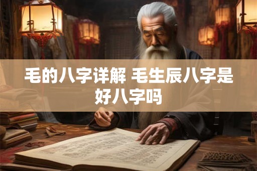 毛的八字详解 毛生辰八字是好八字吗
