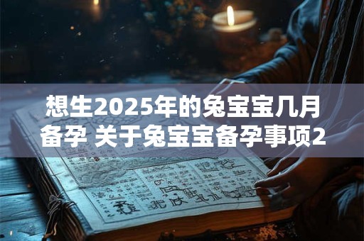 想生2025年的兔宝宝几月备孕 关于兔宝宝备孕事项2025