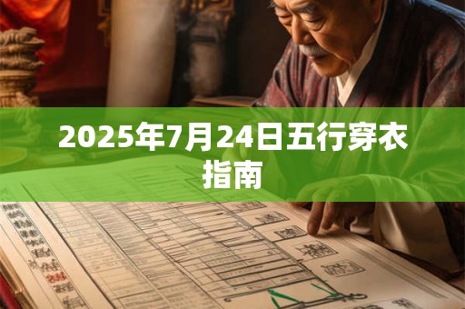 2025年7月24日五行穿衣指南