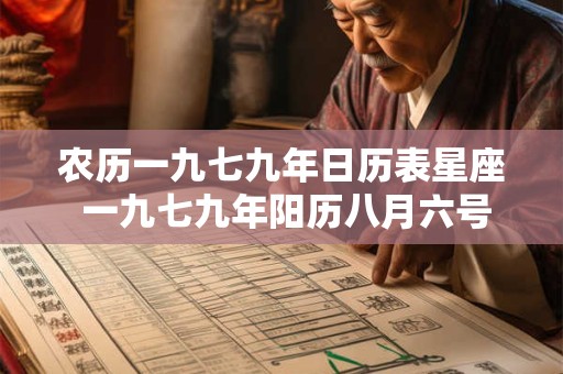 农历一九七九年日历表星座 一九七九年阳历八月六号什么星座