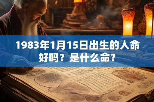 1983年1月15日出生的人命好吗？是什么命？