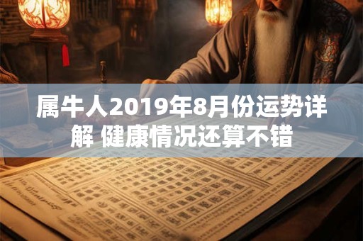 属牛人2019年8月份运势详解 健康情况还算不错 属牛人2019年8月份运势详解 健康情况还算不错
