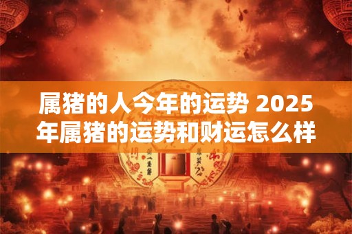 属猪的人今年的运势 2025年属猪的运势和财运怎么样